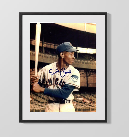 Ernie Banks - Chicago baseball Mr. Cub legend 8x10 Canvas baseball wall art