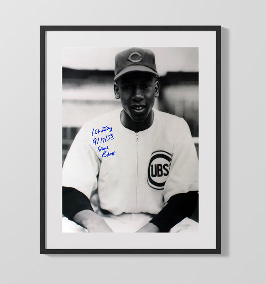 Ernie Banks - Chicago baseball debut day 1953 8x10 Canvas baseball wall art