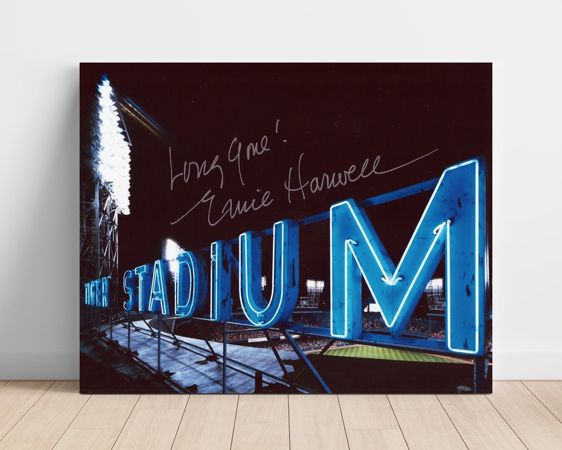Ernie Harwell - Tiger Stadium Broadcast Booth Baseball Wall Art 16x20 Unframed Print wall art print – Baseball Wall Art decor