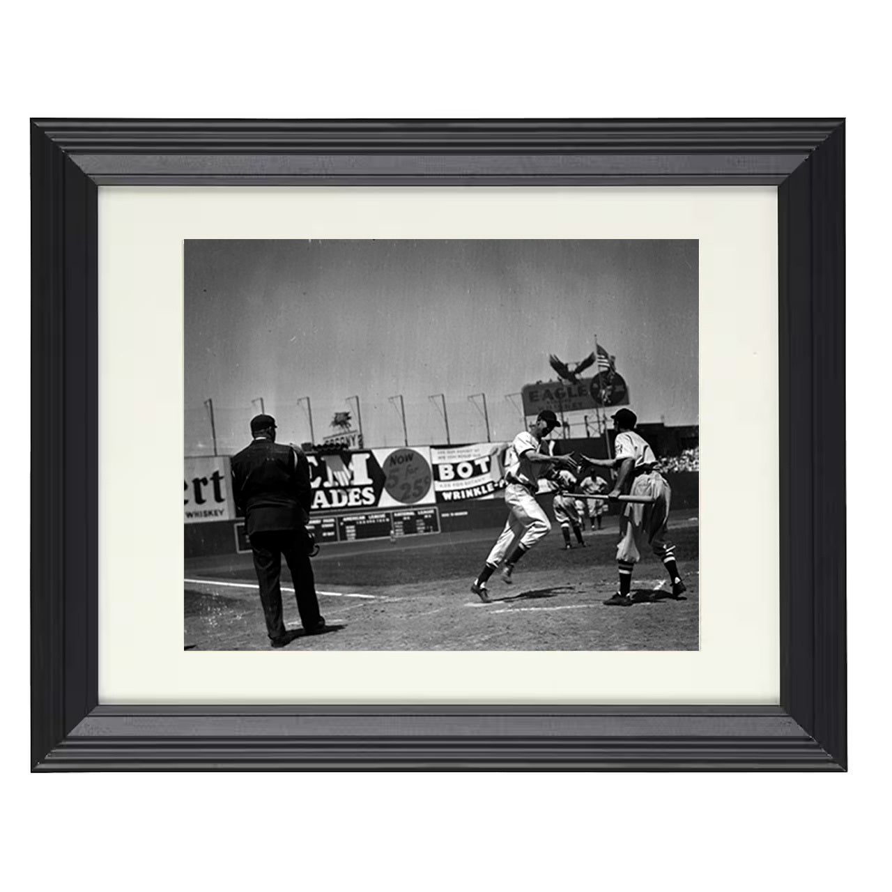 Fenway Park - Classic Grandstand Scene 8x10 black beveled framed baseball wall art