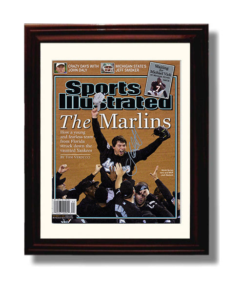 Florida Marlins - Series Champions SI Cover 2003 Baseball Wall Art 8x10 Beveled Frame wall art print – Baseball Wall Art decor
