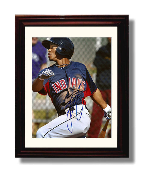Francisco Lindor - Cleveland baseball All - Star infielder Wall Art 8x10 Beveled Frame wall art print – Baseball Wall Art decor