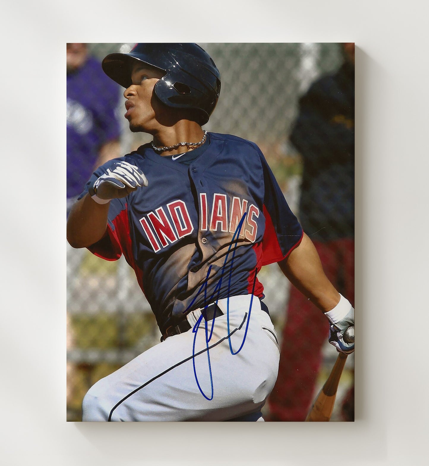 Francisco Lindor - Cleveland baseball All - Star infielder Wall Art 20x24 Canvas wall art print – Baseball Wall Art decor