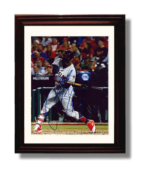 Francisco Lindor - Cleveland baseball franchise shortstop Wall Art 8x10 Beveled Frame wall art print – Baseball Wall Art decor