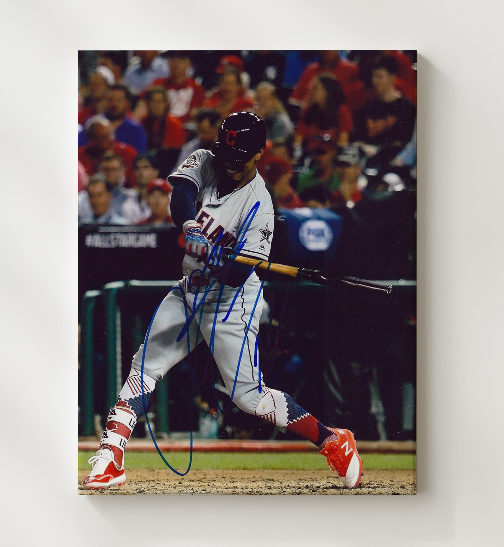 Francisco Lindor - Cleveland baseball franchise shortstop Wall Art 20x24 Canvas wall art print – Baseball Wall Art decor