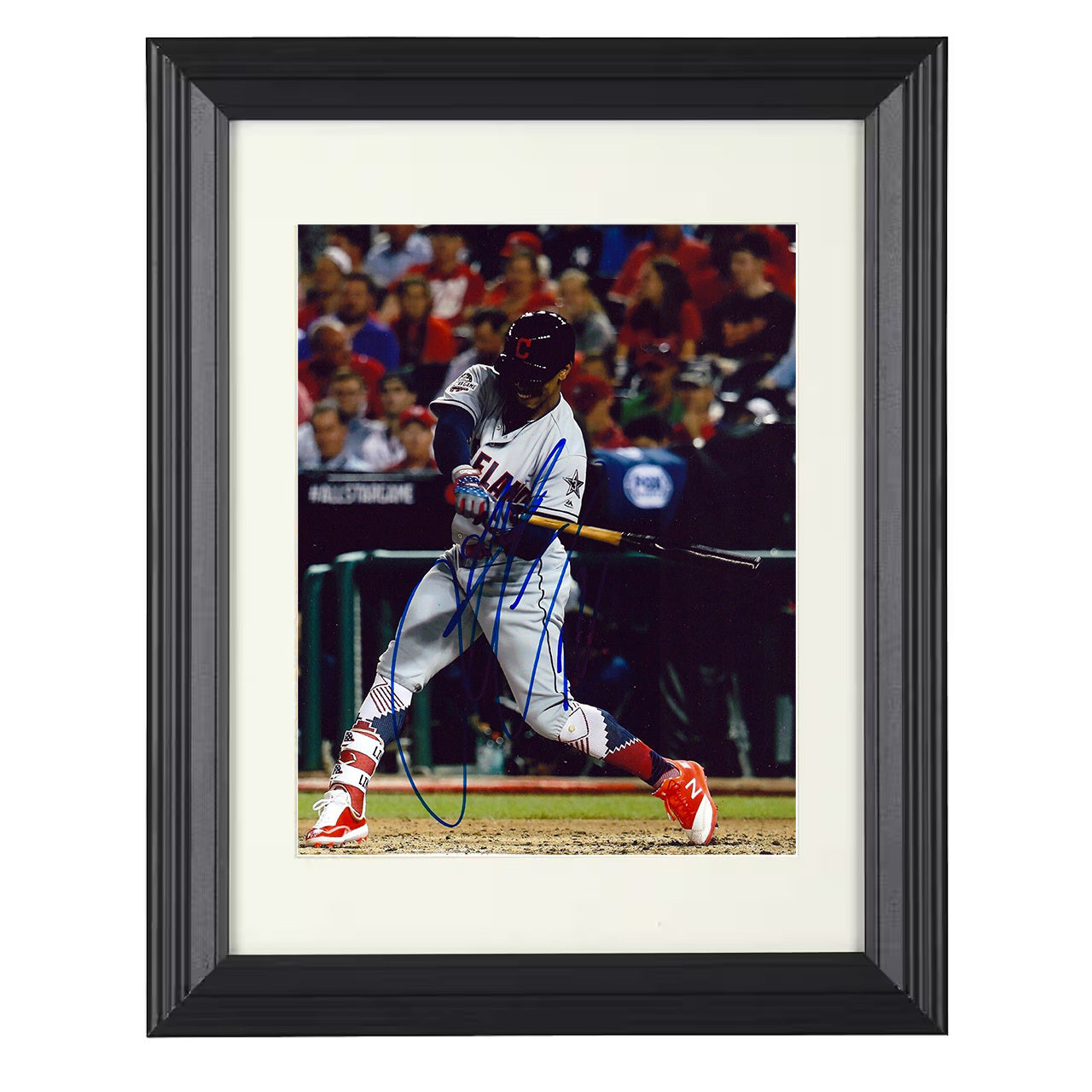 Francisco Lindor - Cleveland baseball franchise shortstop 8x10 black beveled framed baseball wall art