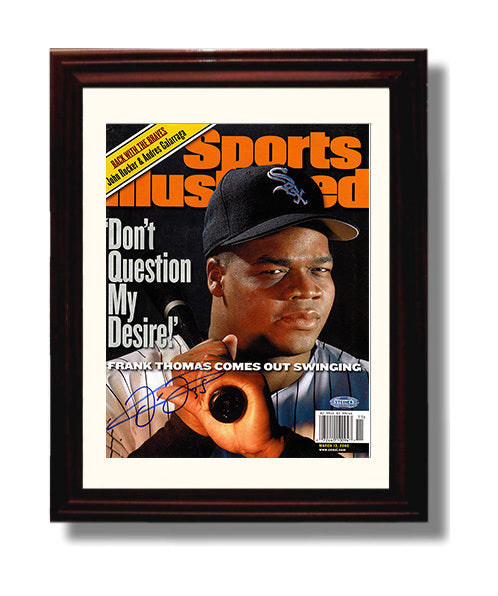 Frank Thomas - Chicago baseball SI cover 2000 Wall Art 8x10 Beveled Frame wall art print – Baseball Wall Art decor