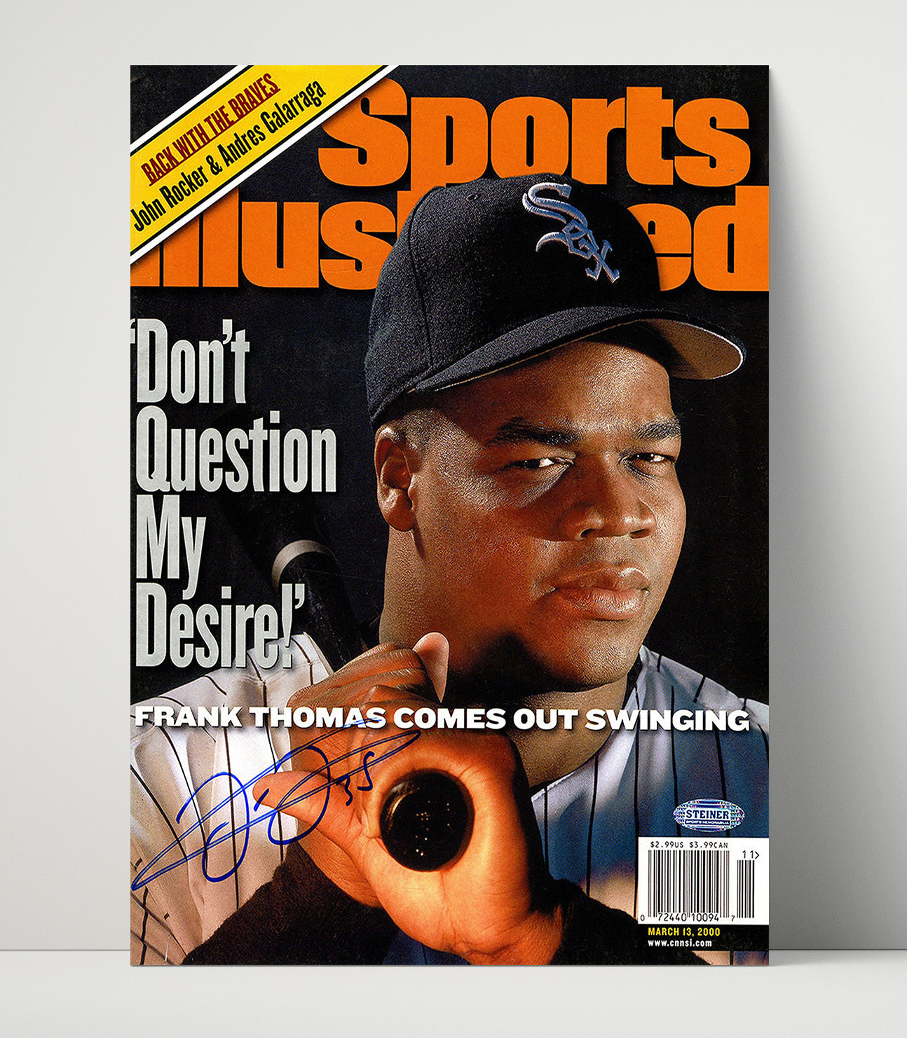 Frank Thomas - Chicago baseball SI cover 2000 Wall Art 16x20 Unframed Print wall art print – Baseball Wall Art decor