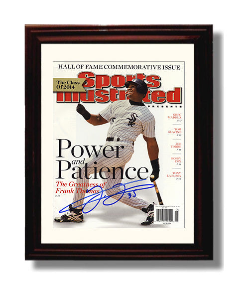Frank Thomas - Hall of Fame Power and Patience feature SI Cover 2014 Baseball Wall Art 8x10 Beveled Frame wall art print – Baseball Wall Art decor