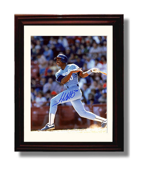 Frank White - Kansas City baseball infield leader Wall Art 8x10 Beveled Frame wall art print – Baseball Wall Art decor