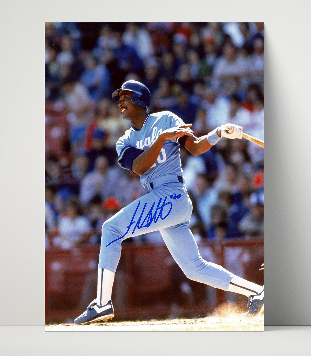 Frank White - Kansas City baseball infield leader Wall Art 16x20 Unframed Print wall art print – Baseball Wall Art decor