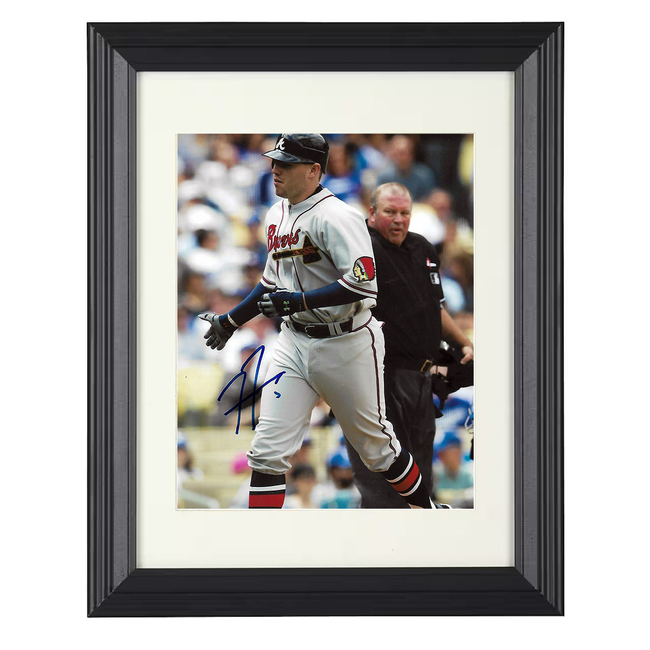 Freddie Freeman - Atlanta baseball homecoming run 8x10 black beveled framed baseball wall art