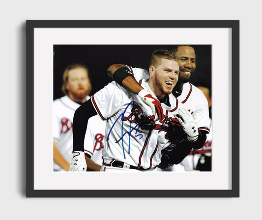 Freddie Freeman - On Field Celebration 8x10 Canvas baseball wall art
