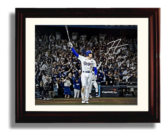 Freddie Freeman - Series MVP Moment Baseball Wall Art 8x10 Beveled Frame wall art print – Baseball Wall Art decor