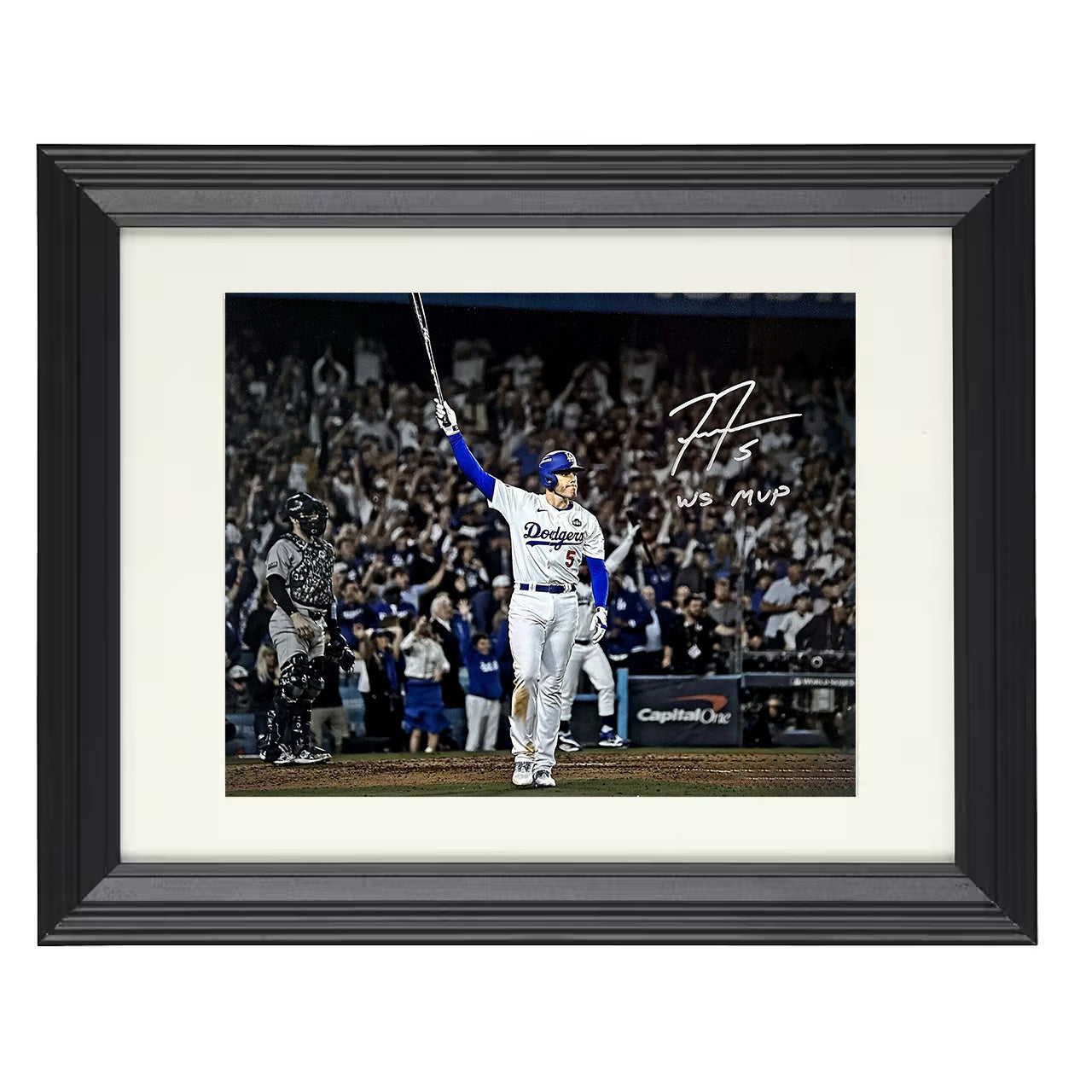 Freddie Freeman - Series MVP Moment 8x10 black beveled framed baseball wall art