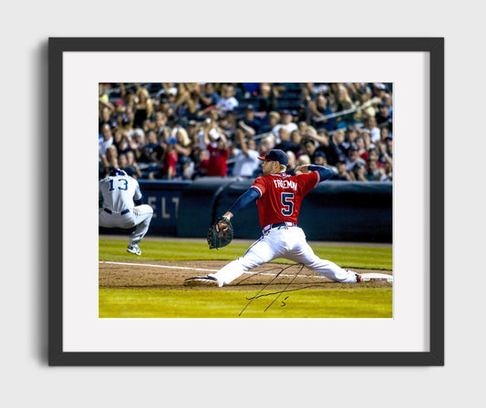 Freddie Freeman - Stretch at First Base 8x10 Canvas baseball wall art