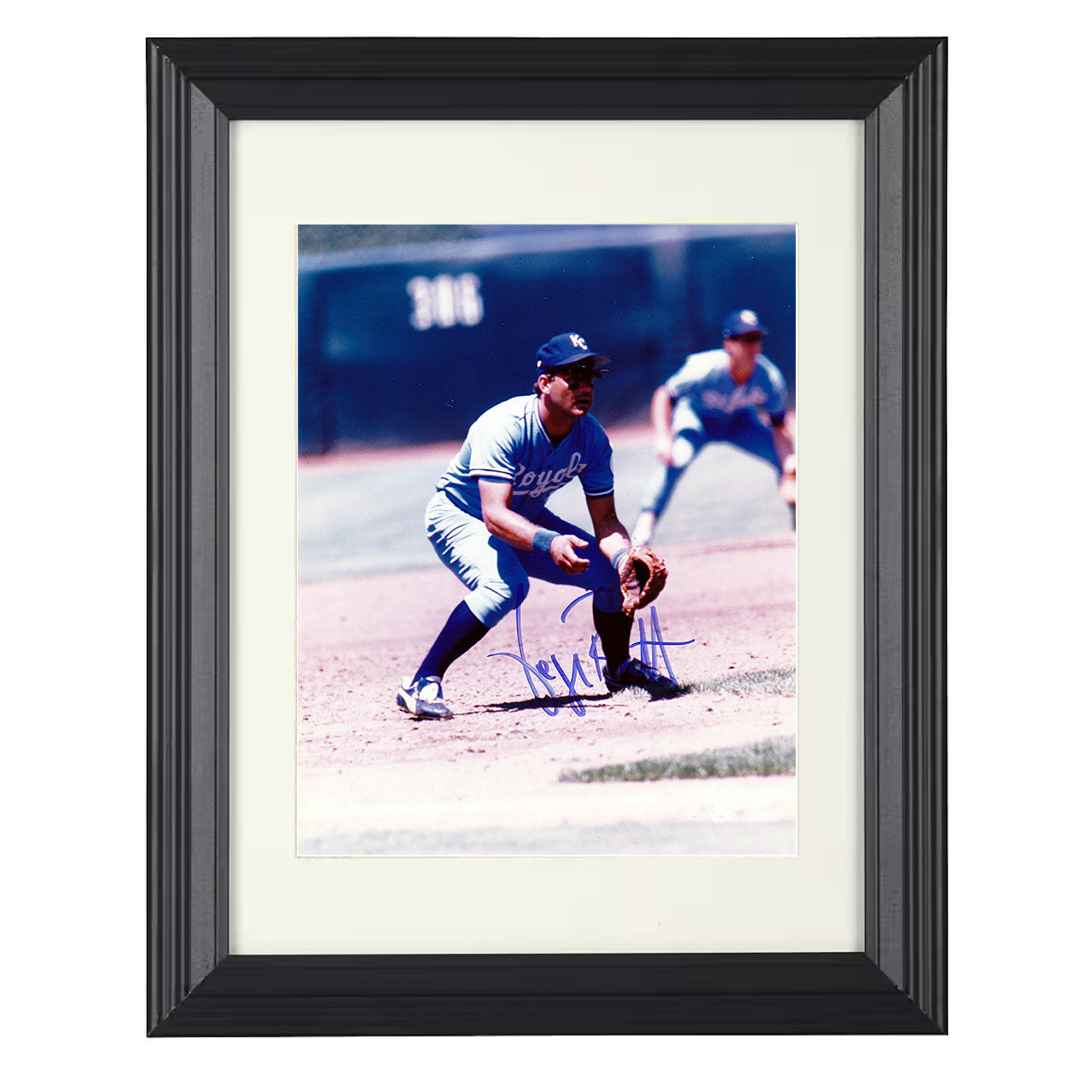George Brett - Kansas City Baseball Hall of Fame Infielder 8x10 black beveled framed baseball wall art