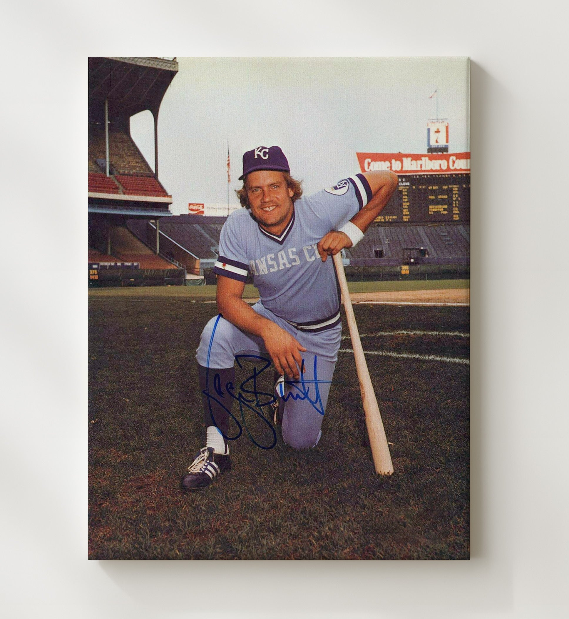 George Brett - Kansas City baseball Hall of Fame legend Wall Art 20x24 Canvas wall art print – Baseball Wall Art decor