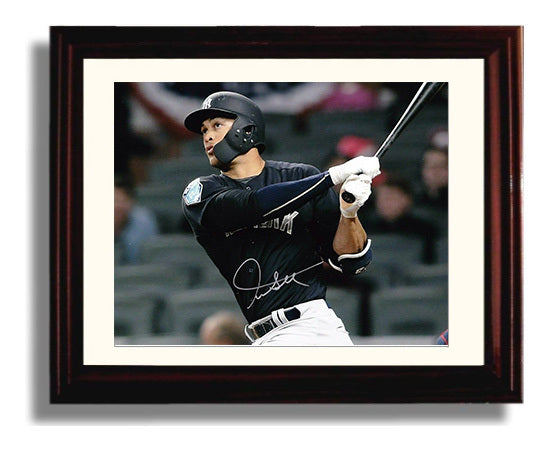 Giancarlo Stanton - Follow Through Power Swing Baseball Wall Art 8x10 Beveled Frame wall art print – Baseball Wall Art decor