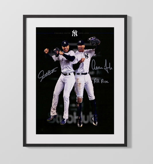 Giancarlo Stanton and Aaron Judge - New York baseball power duo 8x10 Canvas baseball wall art