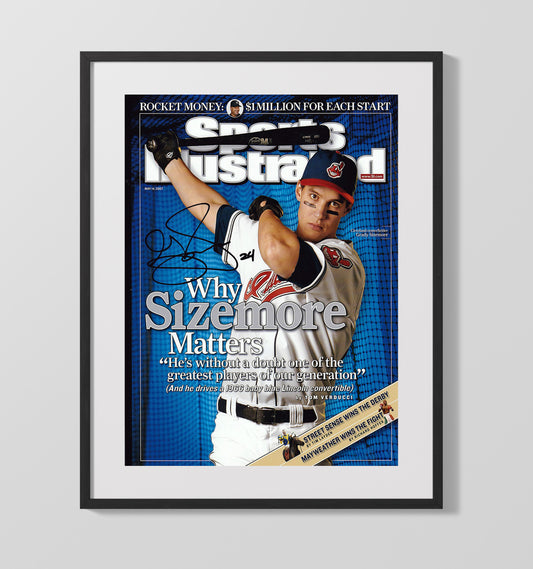 Grady Sizemore - Cleveland Baseball Power Hitter SI Cover 2007 8x10 Canvas baseball wall art