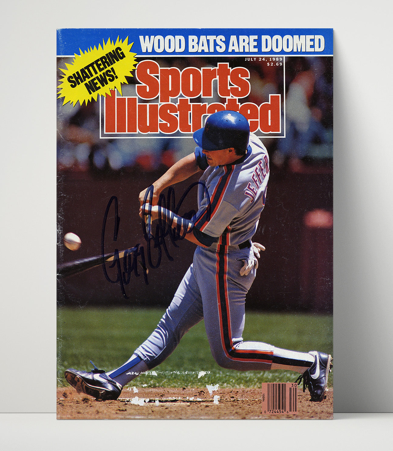 Gregg Jefferies - Rising Slugger SI Cover 1989 Baseball Wall Art 16x20 Unframed Print wall art print – Baseball Wall Art decor