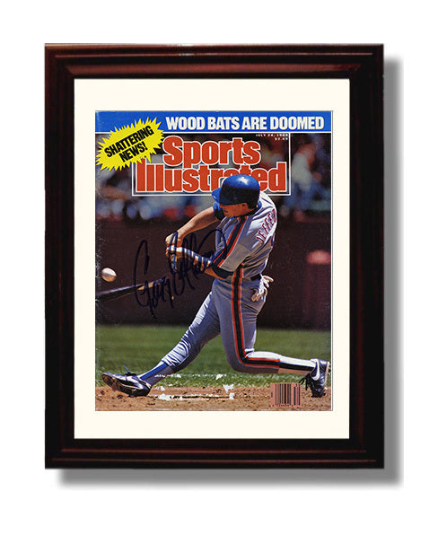 Gregg Jefferies - Rising Slugger SI Cover 1989 Baseball Wall Art 8x10 Beveled Frame wall art print – Baseball Wall Art decor