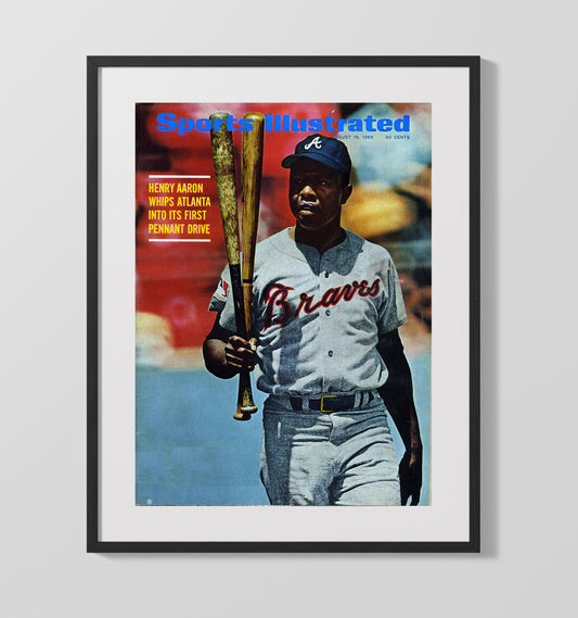 Hank Aaron - SI Cover 8x10 Canvas baseball wall art