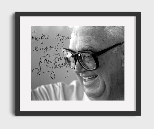 Harry Caray - Black and White Close Up Holy Cow 8x10 Canvas baseball wall art