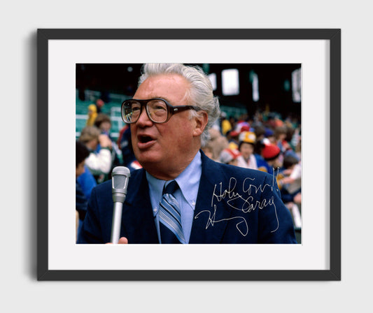 Harry Caray - Color Holy Cow With Mic 8x10 Canvas baseball wall art