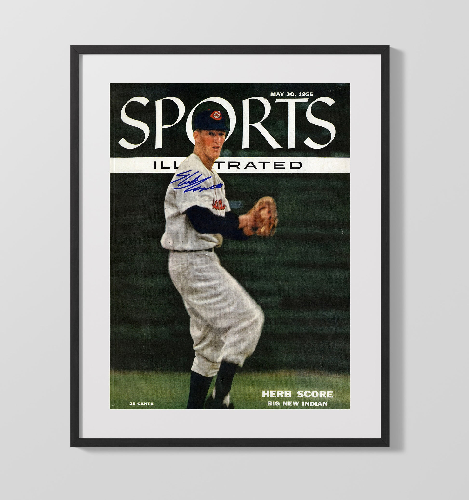 Herb Score - SI Cover May 30 1955 - Pitching Motion Baseball Wall Art 16x20 Gallery Frame wall art print – Baseball Wall Art decor