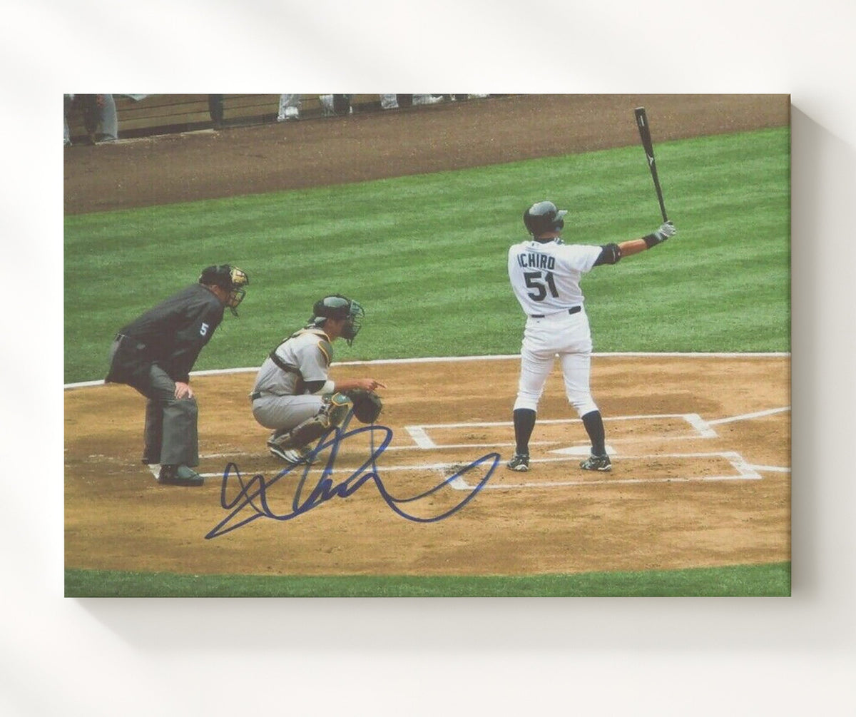 Ichiro Suzuki - At the Plate Precision Swing 8x10 Canvas baseball wall art