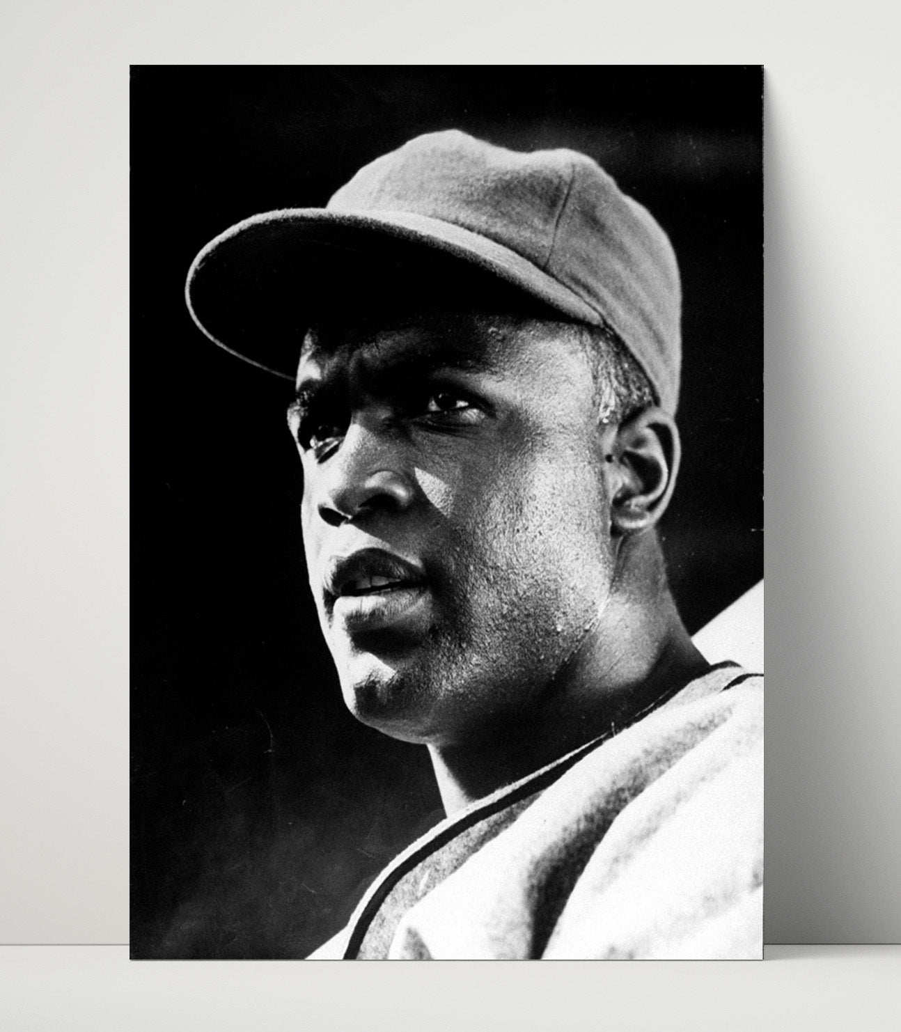Jackie Robinson - Rookie Portrait Spotlight Baseball Wall Art 16x20 Unframed Print wall art print – Baseball Wall Art decor