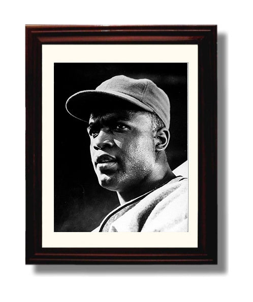 Jackie Robinson - Rookie Portrait Spotlight Baseball Wall Art 8x10 Beveled Frame wall art print – Baseball Wall Art decor
