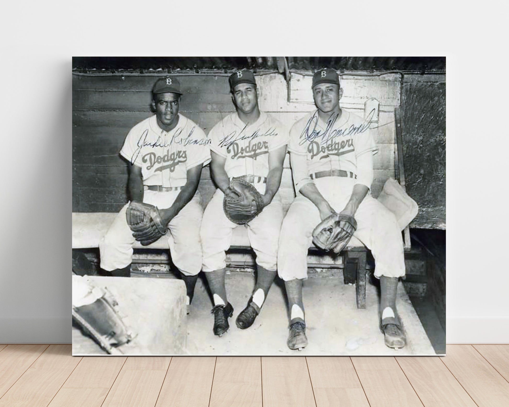 Jackie Robinson Roy Campanella Don Newcombe - Brooklyn Icons Baseball Wall Art 16x20 Unframed Print wall art print – Baseball Wall Art decor