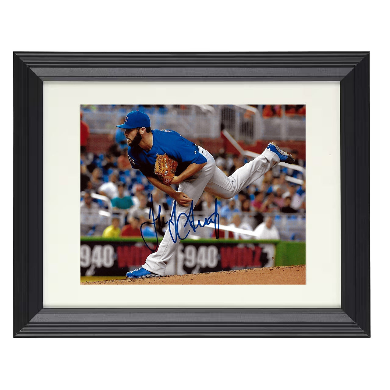 Jake Arrieta - Dominant Pitching Motion 8x10 black beveled framed baseball wall art