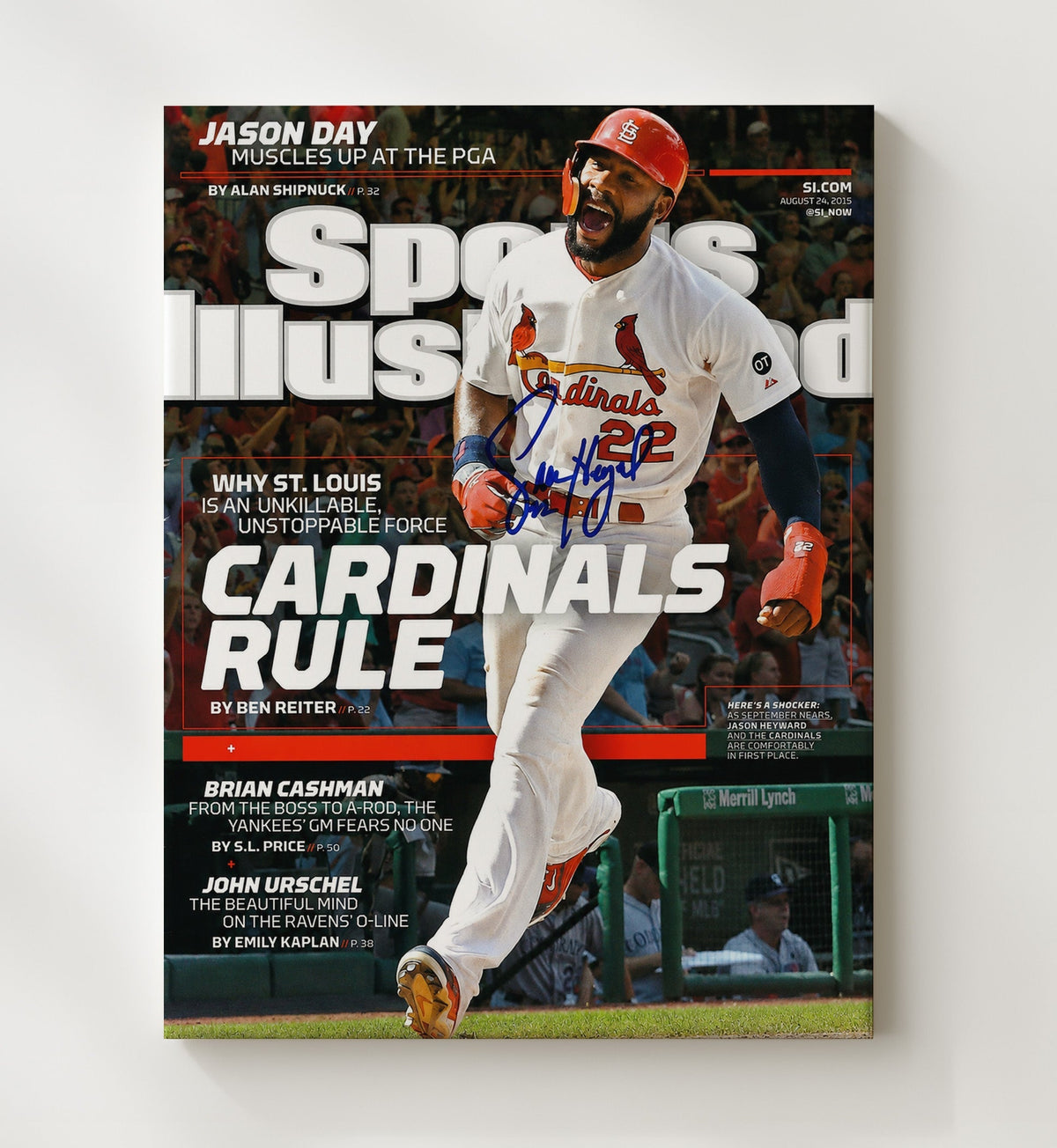 Jason Heyward - Cardinals dominance Cardinals Rule SI cover 2015 8x10 Canvas baseball wall art