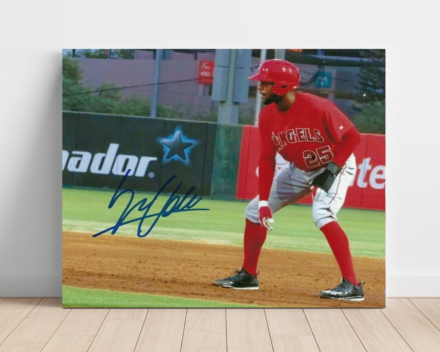 Jo Adell - Lead Off Base Runner Baseball Wall Art 16x20 Unframed Print wall art print – Baseball Wall Art decor