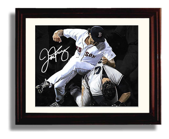 Joe Kelly - Bench Clearing Altercation Baseball Wall Art 8x10 Beveled Frame wall art print – Baseball Wall Art decor