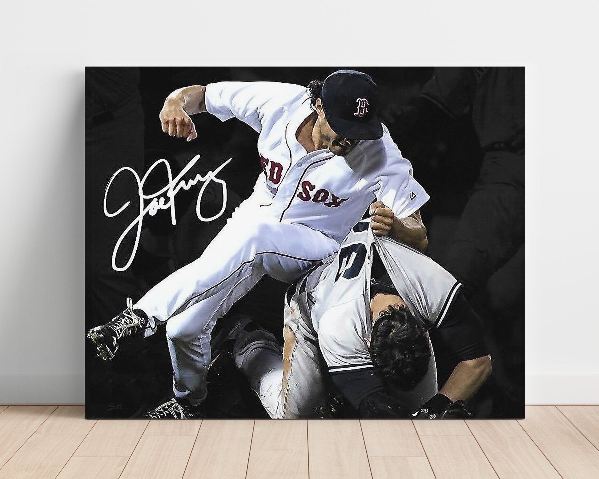 Joe Kelly - Bench Clearing Altercation Baseball Wall Art 16x20 Unframed Print wall art print – Baseball Wall Art decor