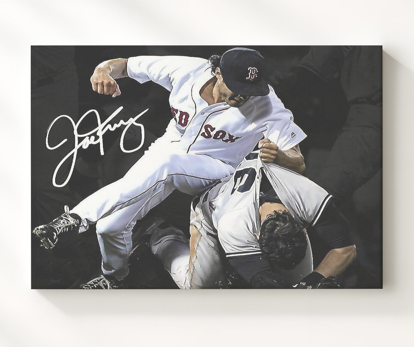 Joe Kelly - Bench Clearing Altercation Baseball Wall Art 20x24 Canvas wall art print – Baseball Wall Art decor
