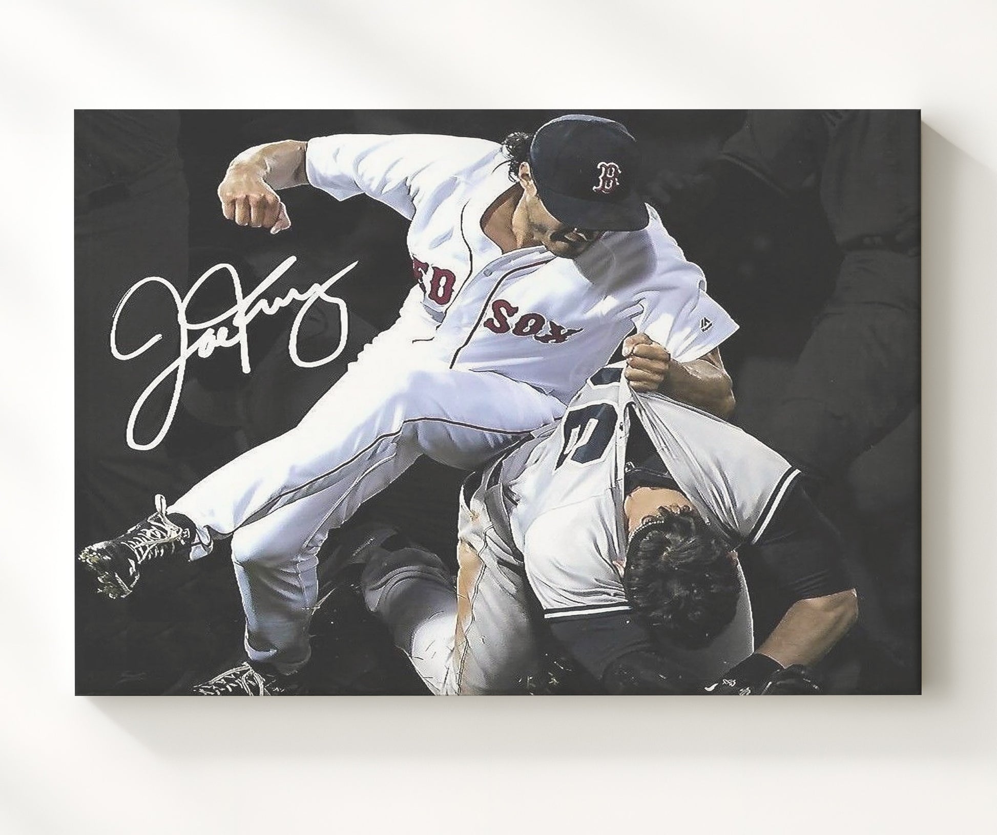 Joe Kelly - Bench Clearing Altercation Baseball Wall Art 20x24 Canvas wall art print – Baseball Wall Art decor