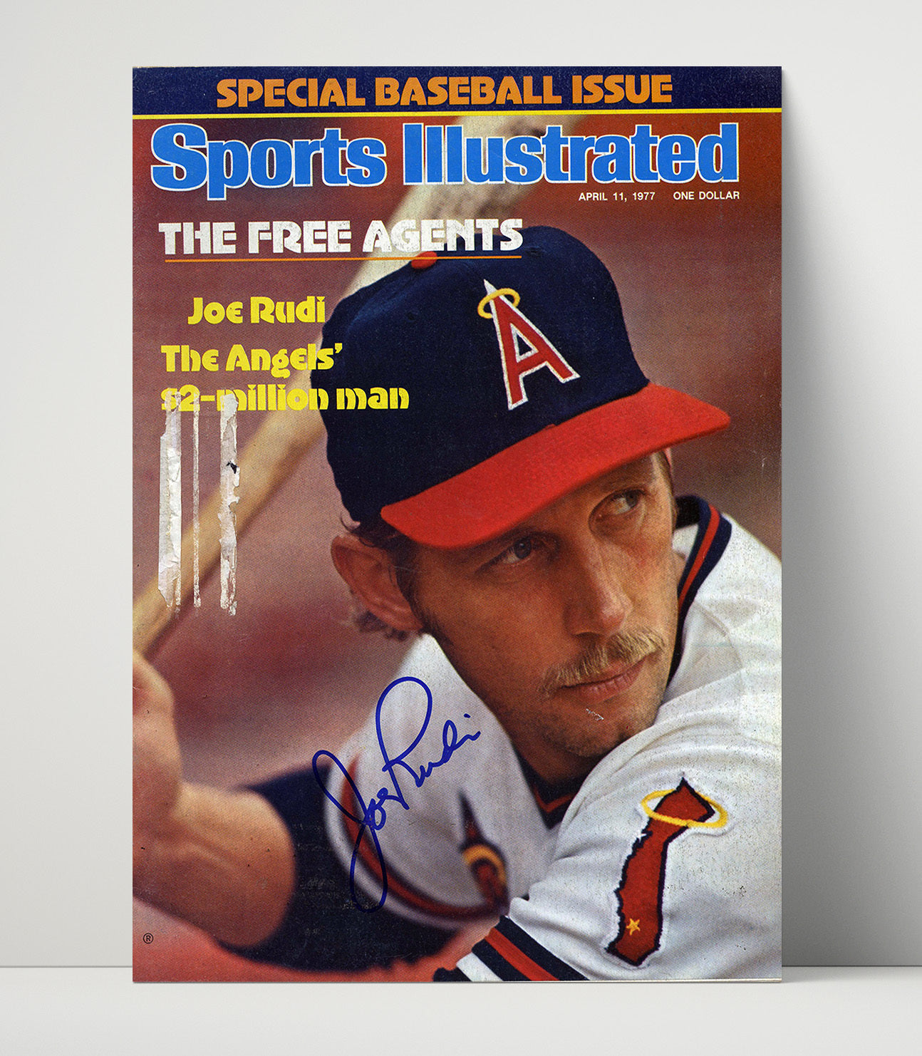 Joe Rudi - Free Agents SI Cover Baseball Wall Art 16x20 Unframed Print wall art print – Baseball Wall Art decor