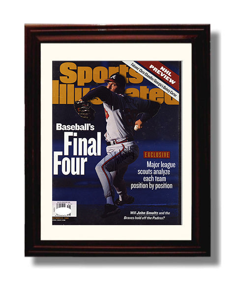 John Smoltz - Postseason Command SI Cover 1998 Baseball Wall Art 8x10 Beveled Frame wall art print – Baseball Wall Art decor