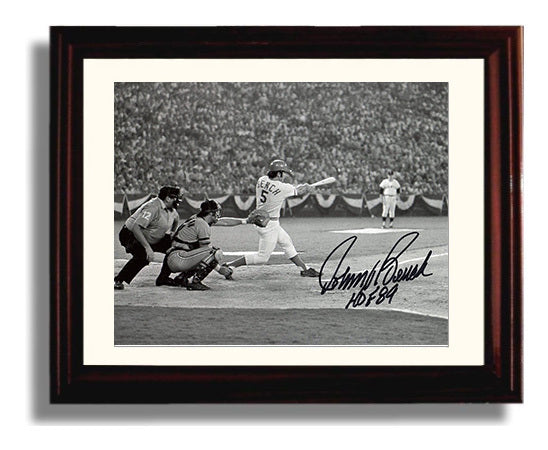 Johnny Bench - At Bat Hall of Fame Inscription Baseball Wall Art 8x10 Beveled Frame wall art print – Baseball Wall Art decor