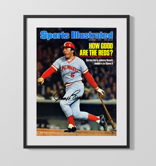 Johnny Bench - Reds Series Hero SI Cover 8x10 Canvas baseball wall art