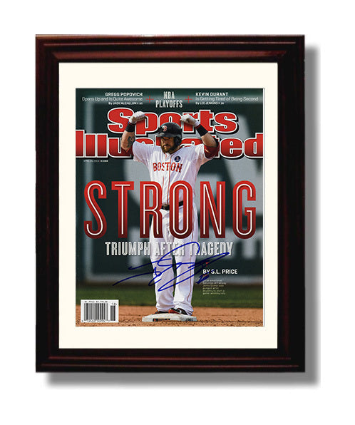 Johnny Gomes - Emotional rally moment with Boston baseball SI Cover 2013 Wall Art 8x10 Beveled Frame wall art print – Baseball Wall Art decor