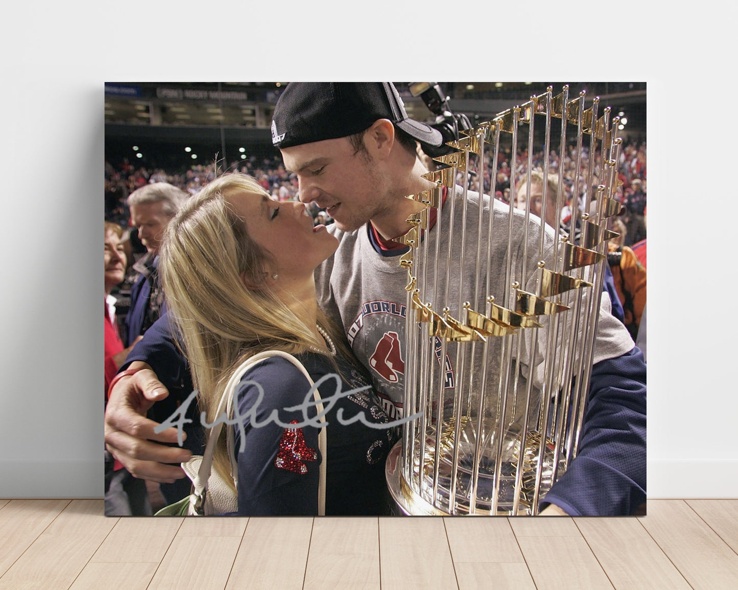 Jon Lester - Series Trophy Celebration Baseball Wall Art 16x20 Unframed Print wall art print – Baseball Wall Art decor