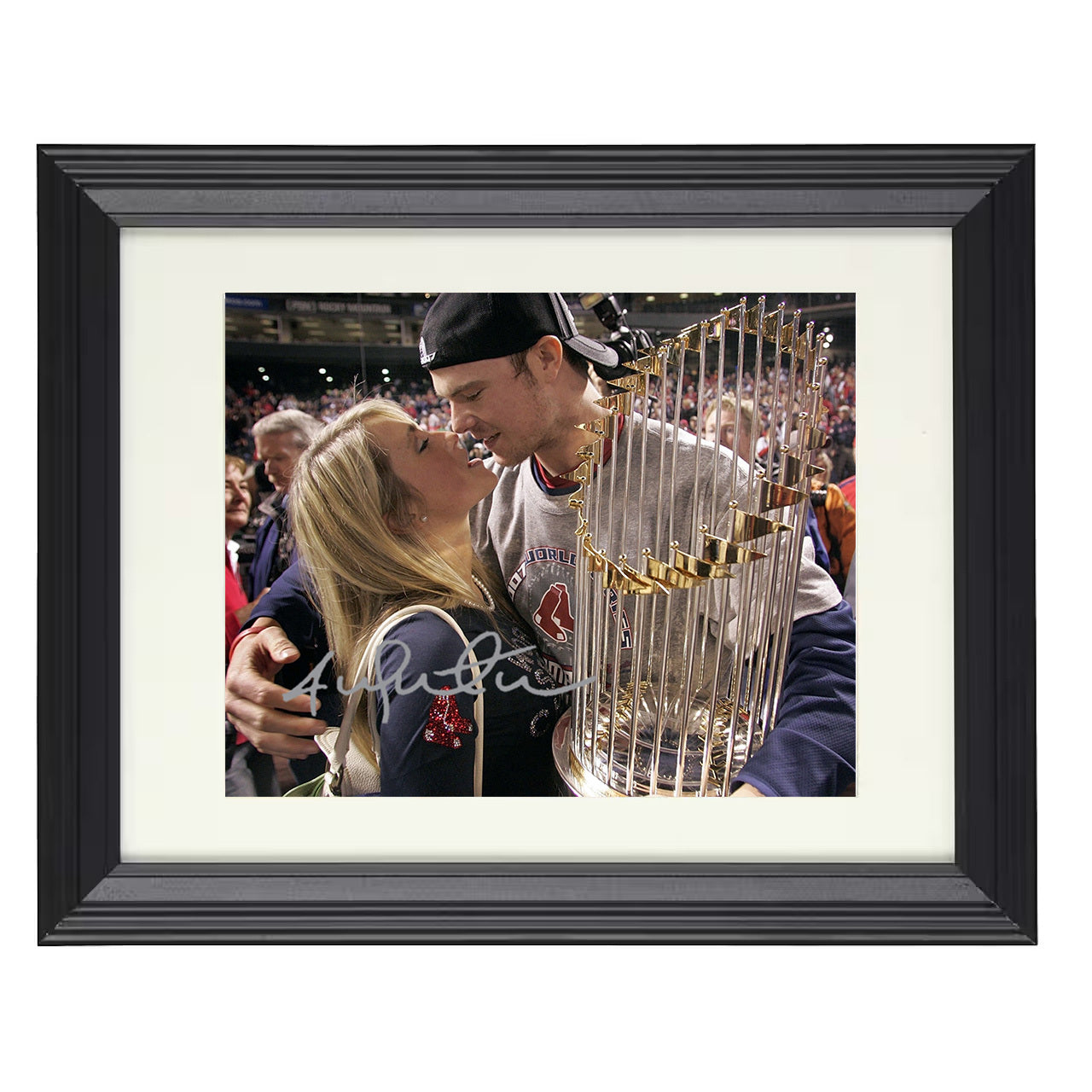 Jon Lester - Series Trophy Celebration 8x10 black beveled framed baseball wall art