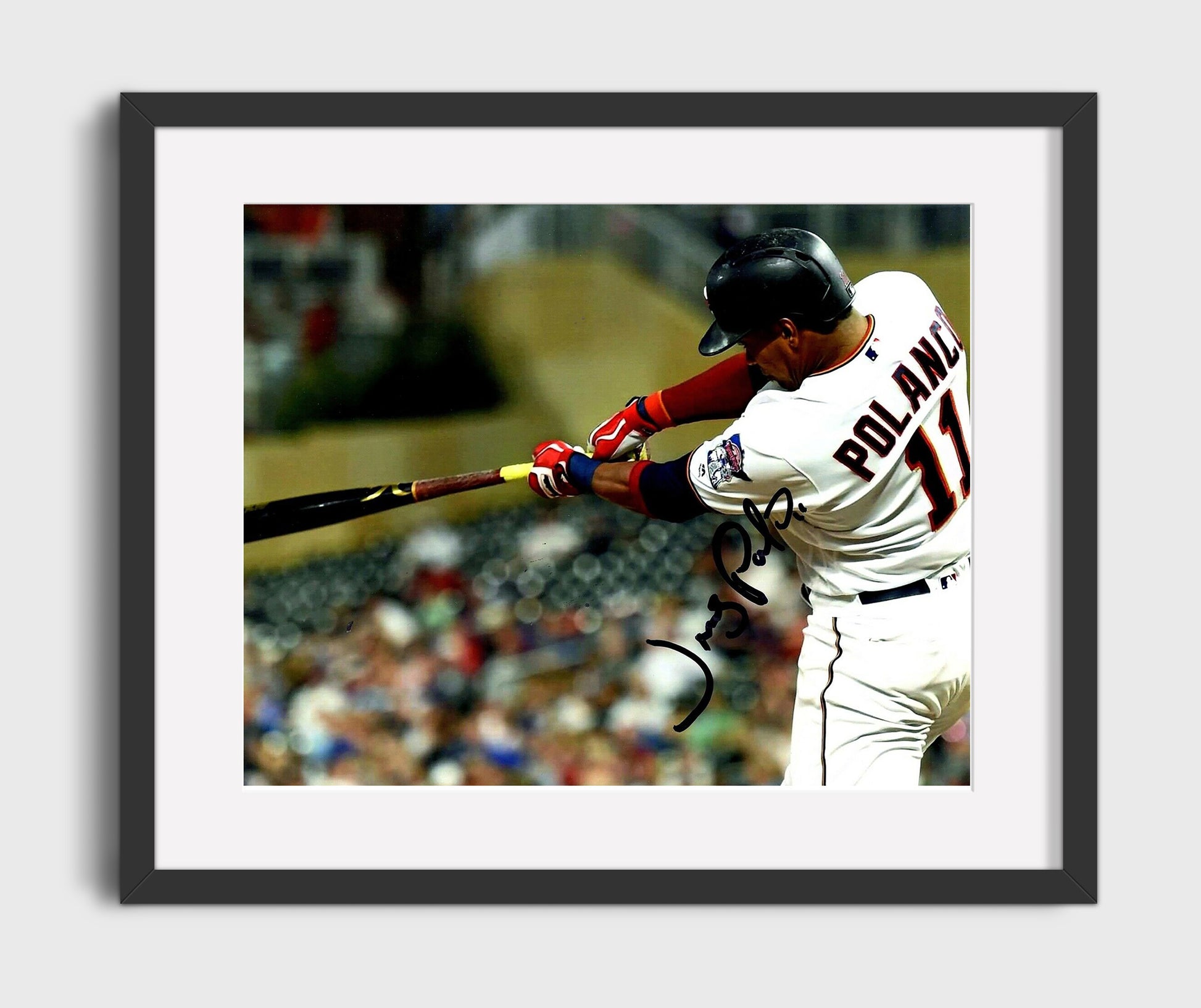 Jorge Polanco - Fielding Ready Position Baseball Wall Art 16x20 Gallery Frame wall art print – Baseball Wall Art decor
